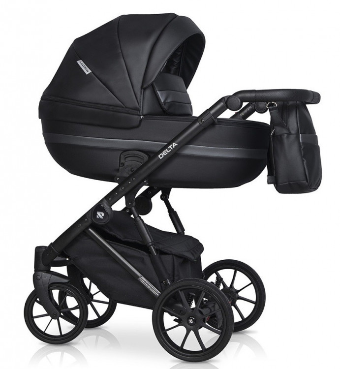 Коляска 2 в 1 Riko Basic Delta Ecco 15 Black (черный)